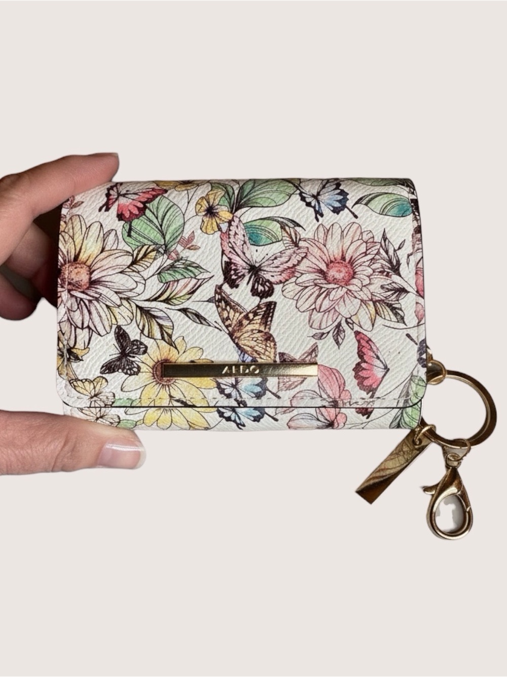 Aldo | Woiwin Small Floral & Butterfly Printed Card Wallet